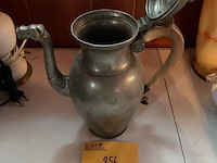 Lot 256 - tinnen koffiekan brussels handgreep hout - afbeelding 2 van  5