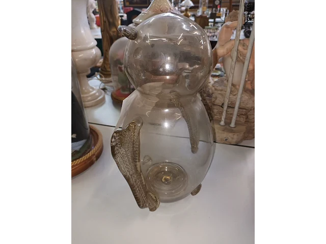 Lot 257 - uil in glas - afbeelding 2 van  3