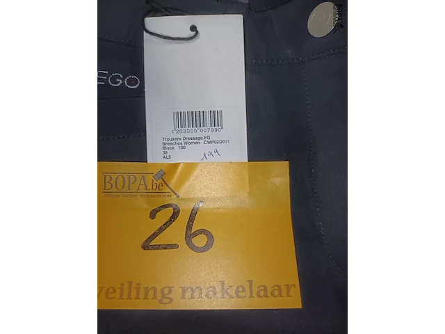 Lot 26 - dressage broek women ego7 black - afbeelding 3 van  3