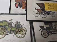 Lot 26 - kaders met diverse auto's tussen 1894 tem 1923 - afbeelding 2 van  5