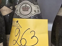 Lot 263 - wijnen uit 1959 en 1961 7 flessen - afbeelding 3 van  4