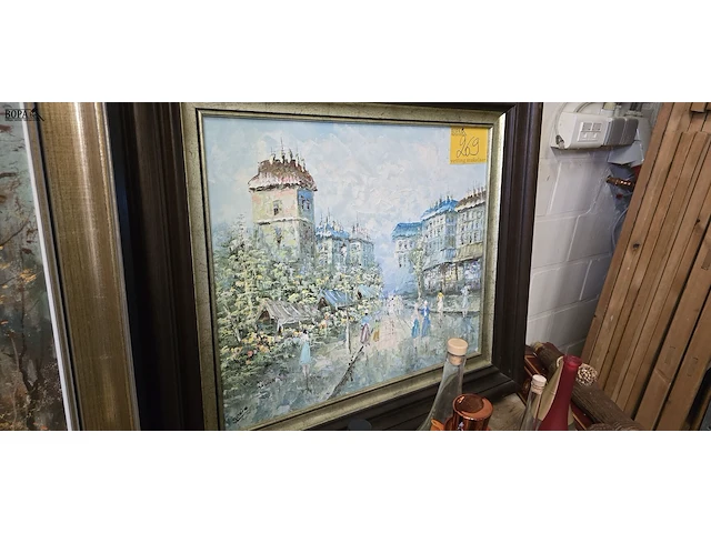 Lot 269 - olieverfschilderijen in kader get sonia 2 stuks - afbeelding 3 van  6