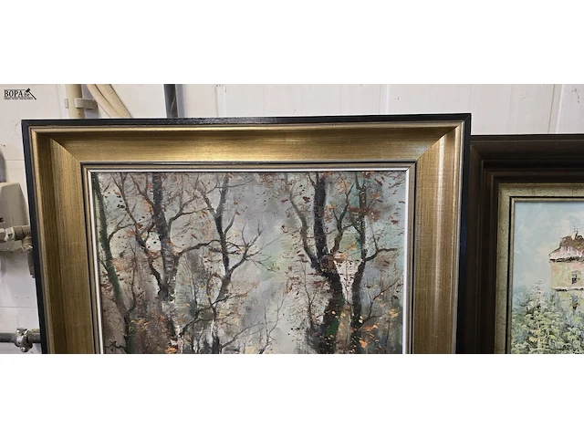 Lot 269 - olieverfschilderijen in kader get sonia 2 stuks - afbeelding 6 van  6