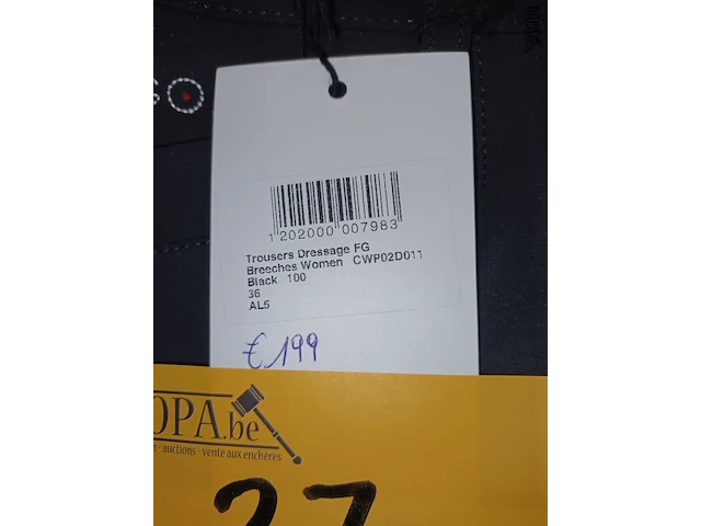 Lot 27 - dressage broek women ego7 black - afbeelding 3 van  3