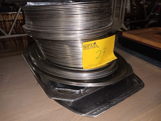 Lot 27 - inox serveerschaaltjes. 60 stuks - afbeelding 2 van  3