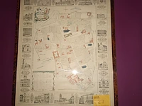 Lot 27 - kader met stadsplan ieper - afbeelding 1 van  4