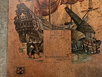 Lot 273 - houten kalenderplankje hamburg-amerika lijn (overzeese bootr - afbeelding 2 van  4