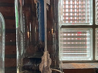 Lot 276 - kruisbeeld met houten corpus en plaaster polychroom onder st - afbeelding 2 van  2