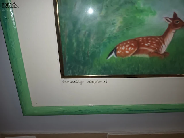 Lot 279 - schilderij herten - afbeelding 2 van  3