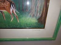 Lot 279 - schilderij herten - afbeelding 3 van  3