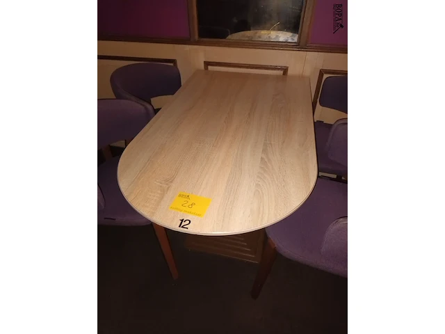 Lot 28 - afgeronde muurtafel. 3 stuks - afbeelding 1 van  3