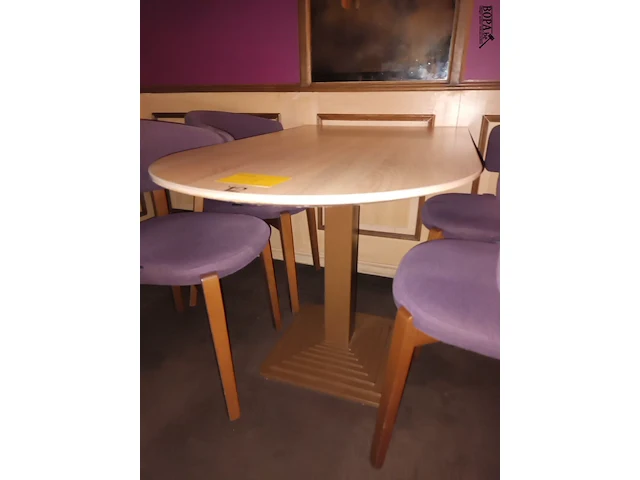 Lot 28 - afgeronde muurtafel. 3 stuks - afbeelding 2 van  3