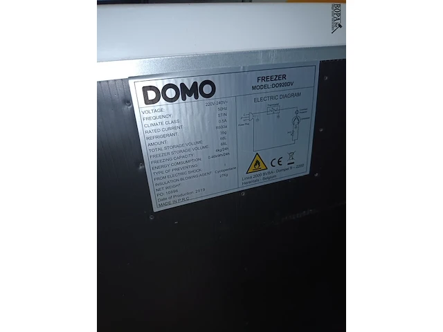 Lot 28 - diepvriezer domo - afbeelding 3 van  3