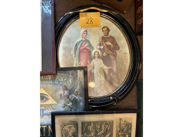 Lot 28 - religieuze kaders, 6 stuks - afbeelding 5 van  6