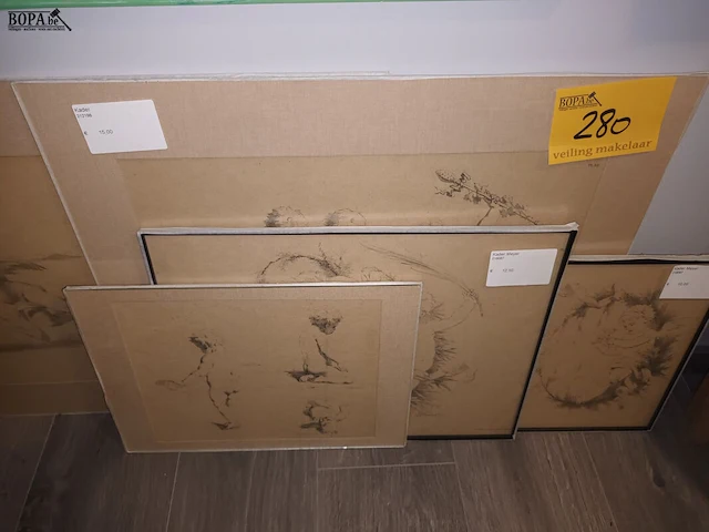Lot 280 - tekeningen meyer. 5 stuks - afbeelding 1 van  5
