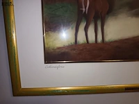 Lot 281 - schilderij herten - afbeelding 2 van  4