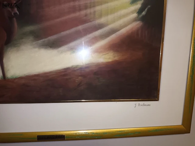 Lot 281 - schilderij herten - afbeelding 3 van  4