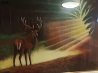 Lot 281 - schilderij herten - afbeelding 4 van  4