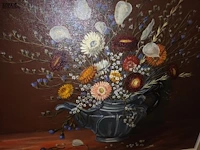Lot 282 - schilderij bloemen - afbeelding 2 van  3