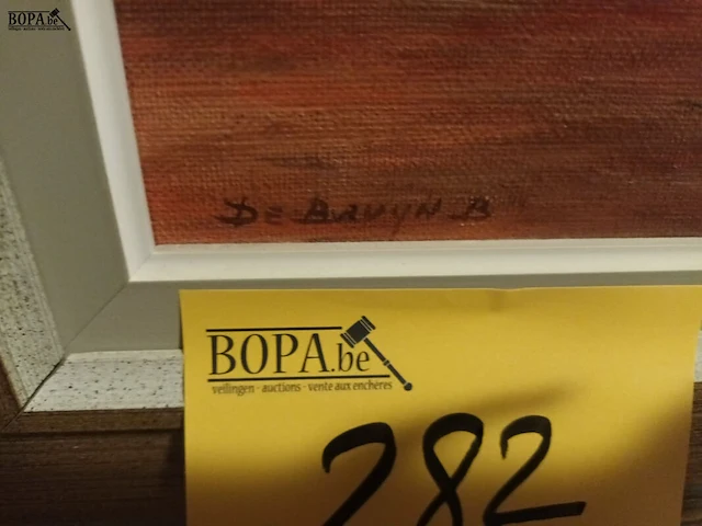 Lot 282 - schilderij bloemen - afbeelding 3 van  3