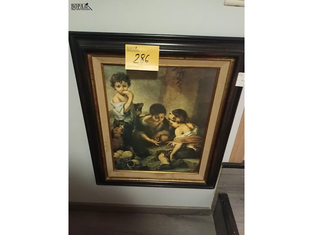 Lot 286 - reproductie in kader - afbeelding 1 van  2