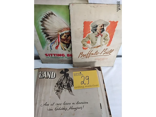 Lot 29 - oude bundel tijdschriften ons land + buffalo bill, 3 stuks - afbeelding 2 van  2