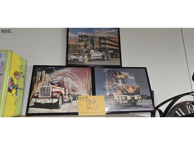 Lot 29 - vrachtwagen kadertjes 3 stuks - afbeelding 1 van  3