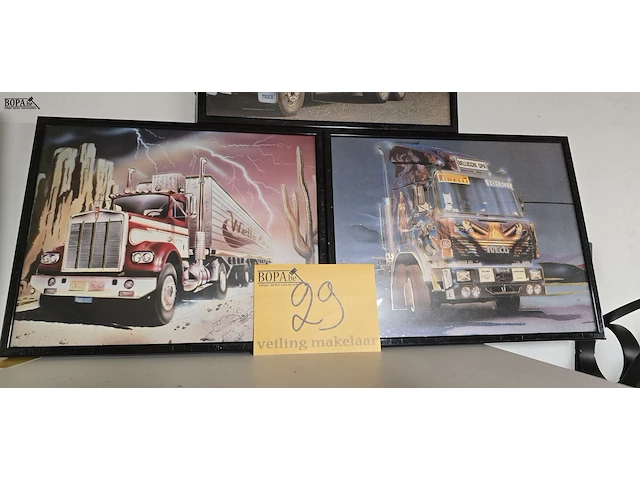 Lot 29 - vrachtwagen kadertjes 3 stuks - afbeelding 2 van  3