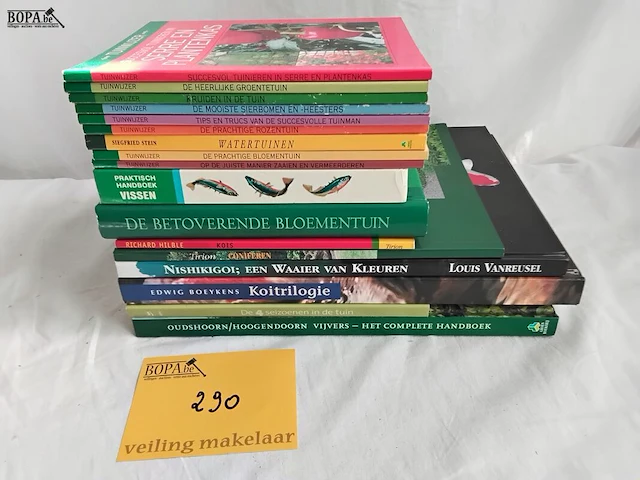 Lot 290 - lot boeken, vijvers vissen tuinen, stapel - afbeelding 1 van  2