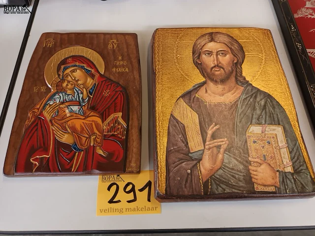 Lot 291 - ikoon. 2 stuks - afbeelding 1 van  4