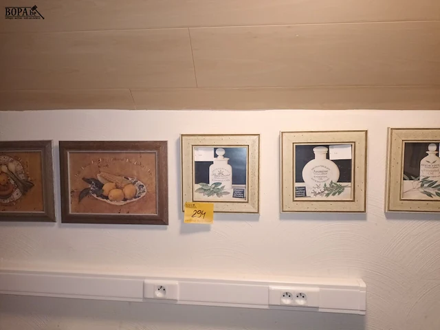 Lot 294 - kaders voor de keuken. 5 stuks - afbeelding 1 van  4