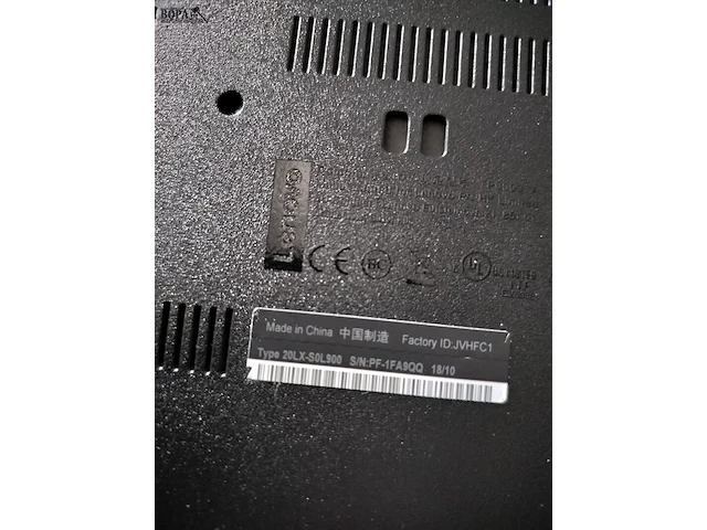 Lot 3 - lenovo thinkpad laptop (15,6 inch) - afbeelding 2 van  2