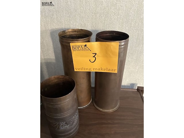 Lot 3 - obussen, 3 stuks, inscriptie 1914 - afbeelding 2 van  6