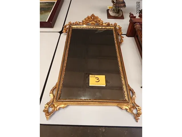 Lot 3 - vergulde spiegel - afbeelding 1 van  5