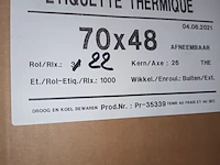 Lot 306 - rollen thermische etiketten. 30 stuks - afbeelding 3 van  3