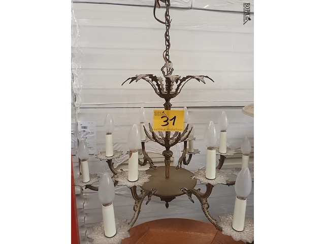 Lot 31 - koperen luster - afbeelding 2 van  8