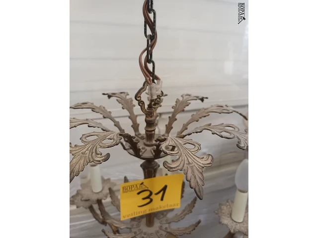 Lot 31 - koperen luster - afbeelding 3 van  8