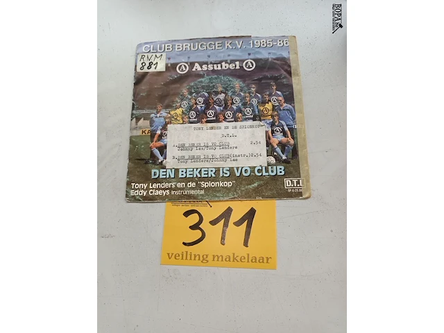 Lot 311 - vinyl plaat club brugge - afbeelding 1 van  3