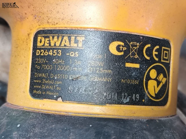 Lot 315 - excentrische schuurmachine dewalt - afbeelding 4 van  4