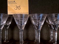 Lot 315 - kleine glaasjes op voet, 8 stuks - afbeelding 2 van  2