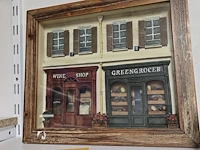 Lot 32 - wine shop en green grocer 3 d in kader - afbeelding 4 van  4