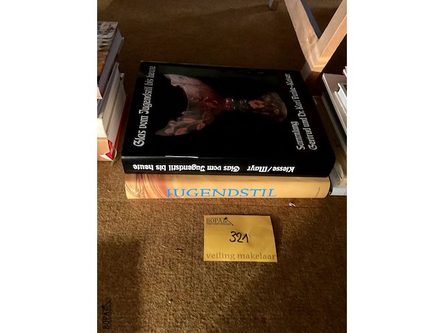 Lot 321 - koffietafelboeken jugendstil/glas, 2 stuks - afbeelding 1 van  1