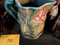 Lot 328 - kan met bloemen gemerkt - afbeelding 2 van  5