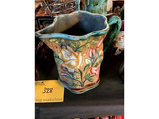 Lot 328 - kan met bloemen gemerkt - afbeelding 3 van  5