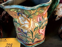 Lot 328 - kan met bloemen gemerkt - afbeelding 3 van  5