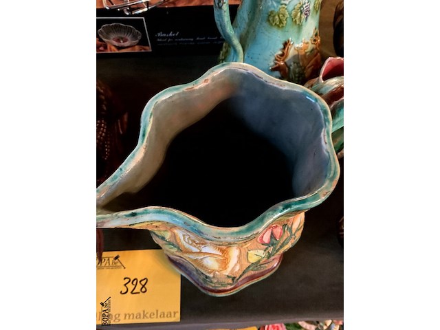 Lot 328 - kan met bloemen gemerkt - afbeelding 4 van  5