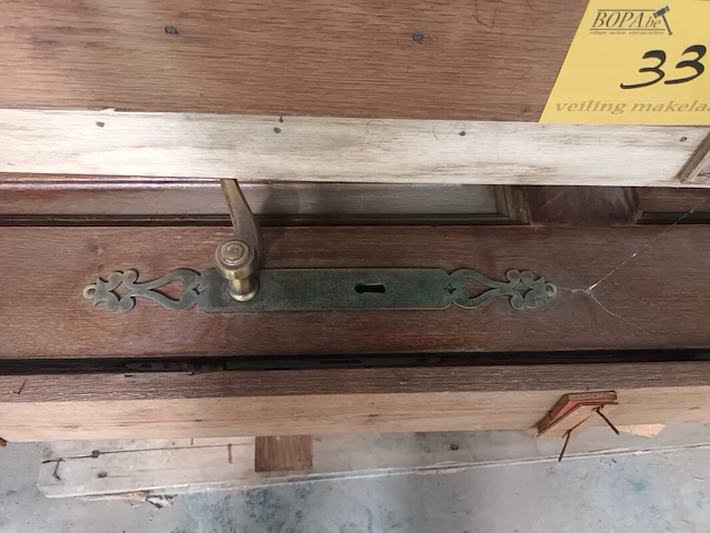 Lot 33 - eiken deuren met lijst. 7 stuks - afbeelding 5 van  5