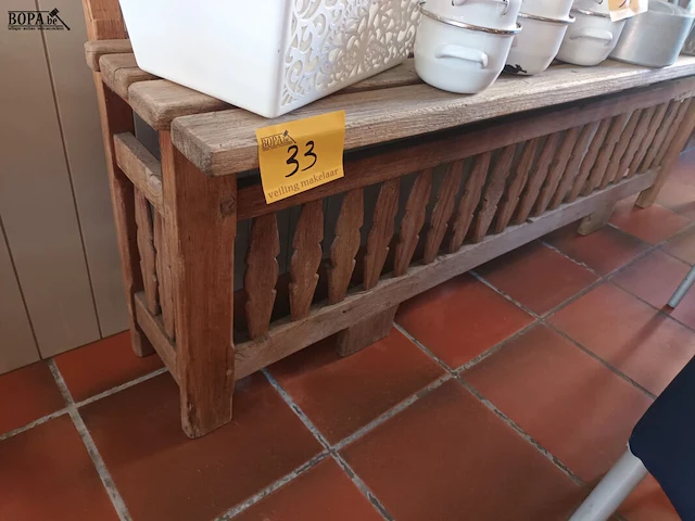 Lot 33 - houten bank - afbeelding 1 van  4