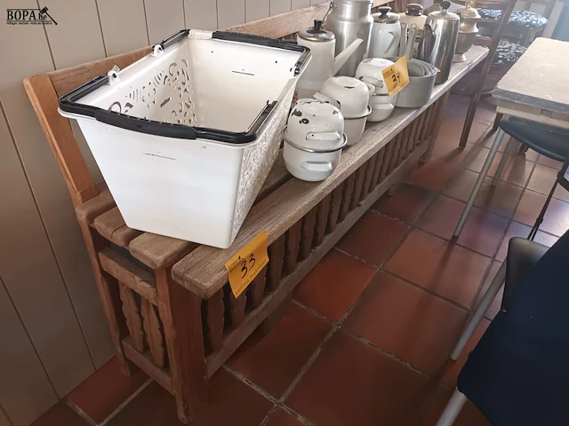 Lot 33 - houten bank - afbeelding 2 van  4