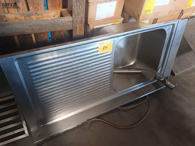 Lot 34 - rvs wastafel - afbeelding 3 van  3